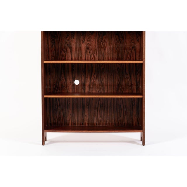 1960s Mid Century Rosewood Bookcase, Scandinavian Tall Display Shelf, 3 Avail For Sale - Image 5 of 15