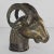 Vintage Horned Serpent Ram Goat Head Finnial Candle Snuffer Brass Pima Story For Sale - Image 9 of 9