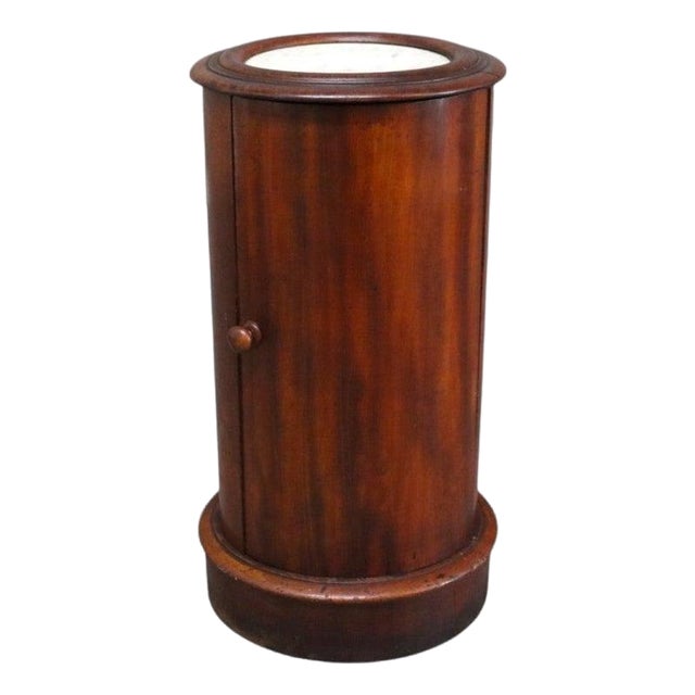 American Empire Mahogany Marble Top Mixing Table C1840 For Sale