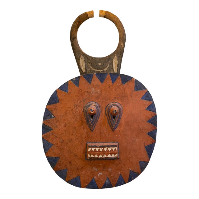 Monumental Carved Wood African Tribal Baule Goli Mask For Sale