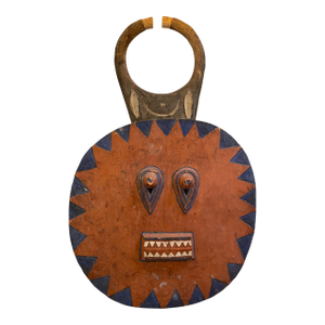 Monumental Carved Wood African Tribal Baule Goli Mask