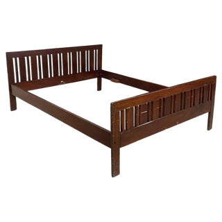 Califfo Bed in Wood attributed to Ettore Sottsass for Poltronova, 1960s For Sale