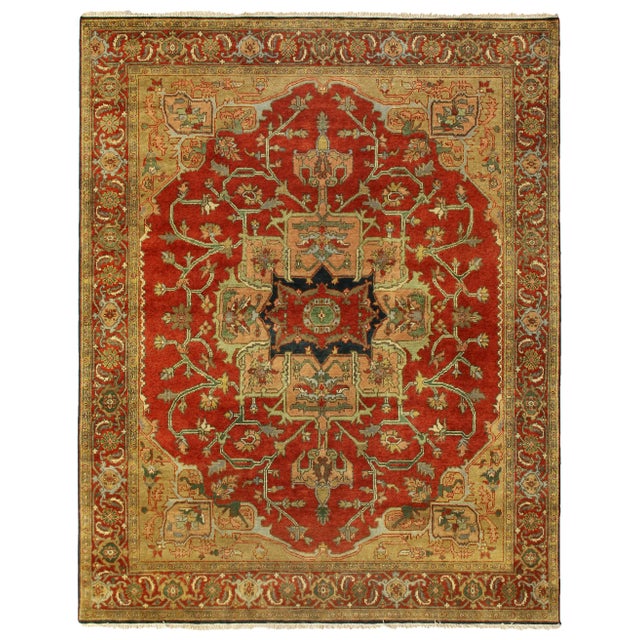 Exquisite Rugs Serapi Hand knotted Wool Red/Multi Rug-12'x15' For Sale - Image 11 of 11