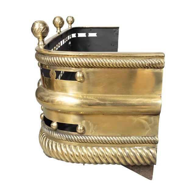 Brass Late Regency Brass Fire Fender For Sale - Image 8 of 9