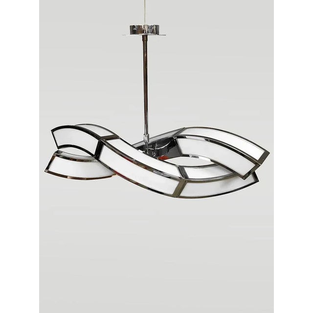 Spanish Modern Swirl Pendant Lamp by Santiago Sevillani Sebastia For Sale - Image 3 of 5