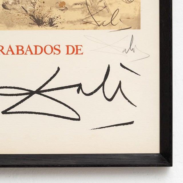 Gold Salvador Dalí­, Hommage À Albrecht Dürer, Original Lithograph, 1970s, Paper For Sale - Image 8 of 12