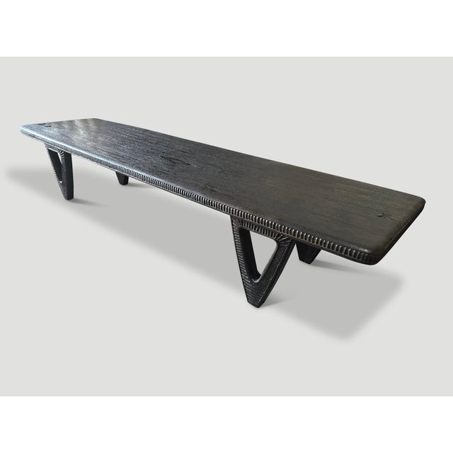 Andrianna Shamaris Impressive Hand Made Teak Wood Coffee Table For Sale In New York - Image 6 of 18