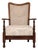 Vintage Upholstered Wicker Armchair For Sale