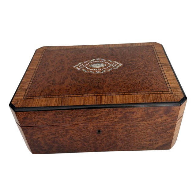19th Century Napoleon III Jewelry Box With CSD Monogram For Sale