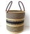 African Large Ghana Black and Tan Laundry Basket For Sale - Image 3 of 5