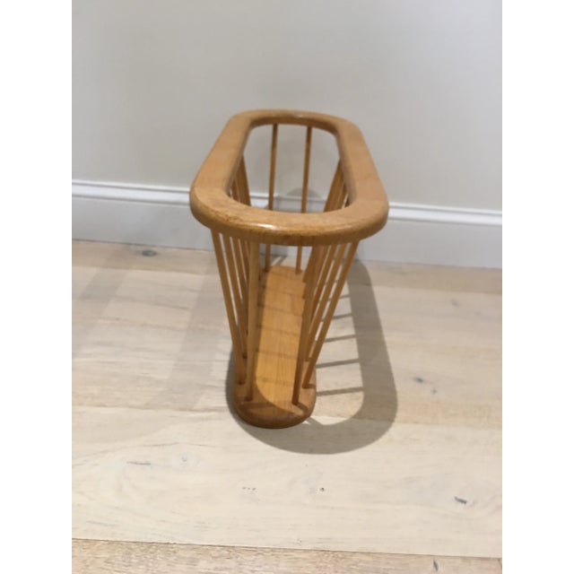 Mid Century Modern Spindled Magazine Rack in the Style of Arthur Umanoff For Sale - Image 4 of 7