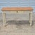 Vintage White Washed Barley Twist Leg Console Sofa Table w/ Butcher Block Top Measures 48" wide, 16" deep, and 29.25"...