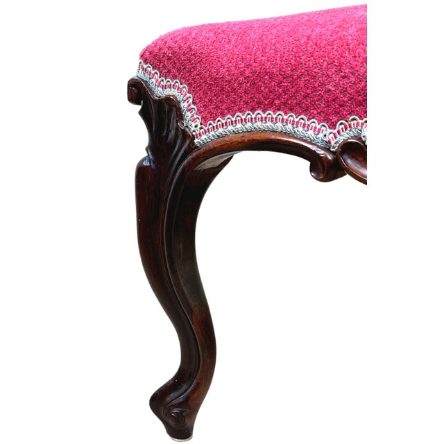 Mid 19th Century Mid 19th Century Rosewood Salon Stool, 1860 For Sale - Image 5 of 10
