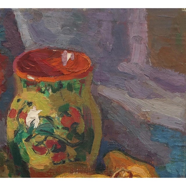 Realism Vintage Still Life Oil Painting, Ukrainian Soviet Art, 1978 46-50 For Sale - Image 3 of 6