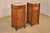 Pair of 19th century faux bamboo pine bedside cabinets from France. The tops are made from marble, and are removable for...