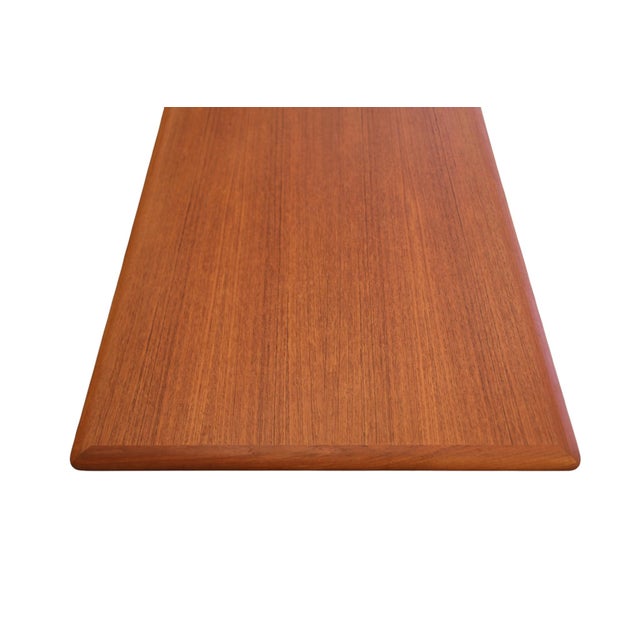Danish Teak Coffee Table with Wicker Magazine Shelf from Trioh, 1960 For Sale - Image 6 of 16