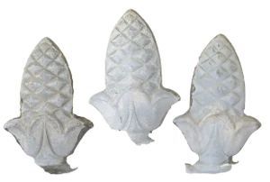 18th C. French Zinc Architectural Elements, Set of 3