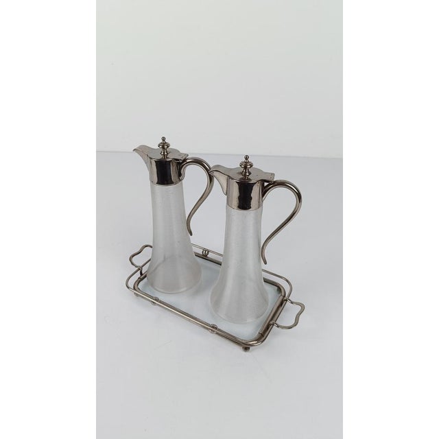 Antique Arts and Crafts Cruet Set with Tray by Max Dannhorn, 1920s, Set of 3 For Sale - Image 17 of 18