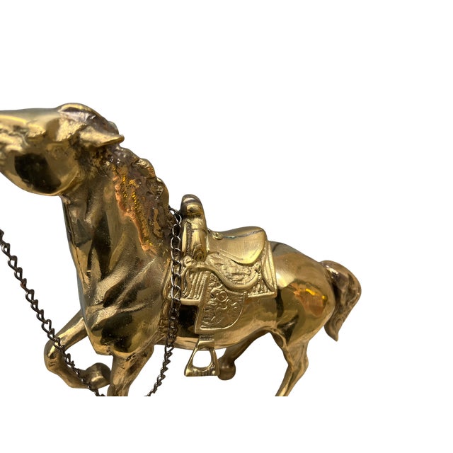 Large Brass Horse Figurine For Sale - Image 15 of 16
