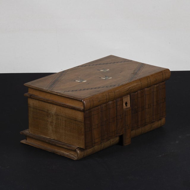 Inlaid Toilet Box in Metal and Wood For Sale - Image 4 of 10