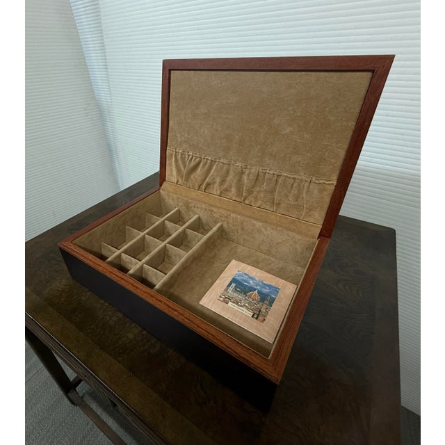 Contemporary Agresti Luxury Burl Wood Jewelry Box For Sale - Image 3 of 12