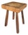 Solid Teak Wood Stool With Sculptural Grain Top and Hand-Shaped Legs For Sale