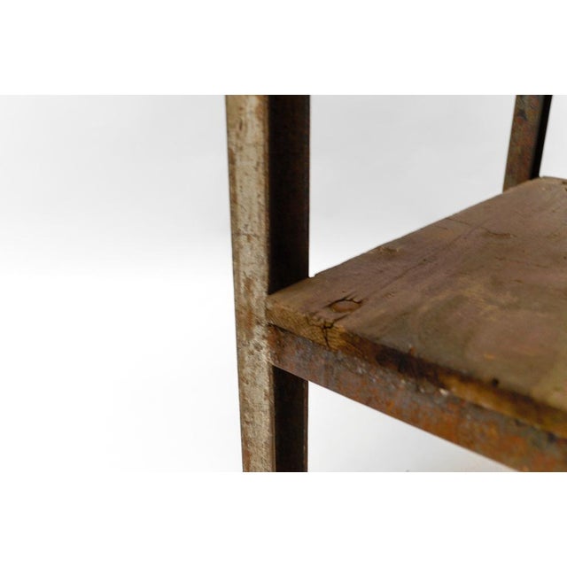 Art Deco Industrial Steel and Wood Work Table, 1940s For Sale - Image 13 of 15