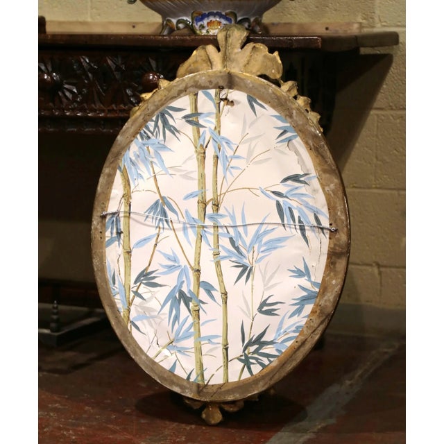 Wood 19th Century French Louis XV Oval Giltwood Mirror With Shell Decor For Sale - Image 7 of 9