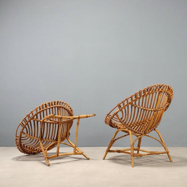 Vintage Bamboo Armchairs, 1960s, Set of 2 For Sale - Image 9 of 10