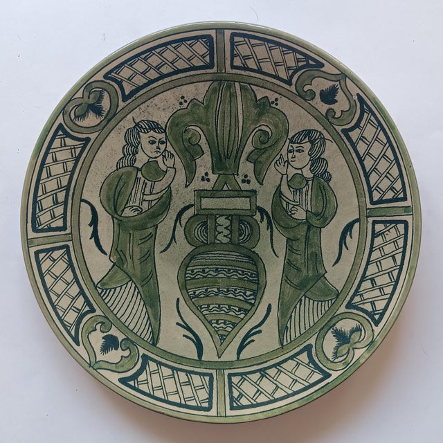 Wall Ceramic Plate in Gothic Style from Paterna Maiolica d'Art, 1970s For Sale - Image 3 of 3
