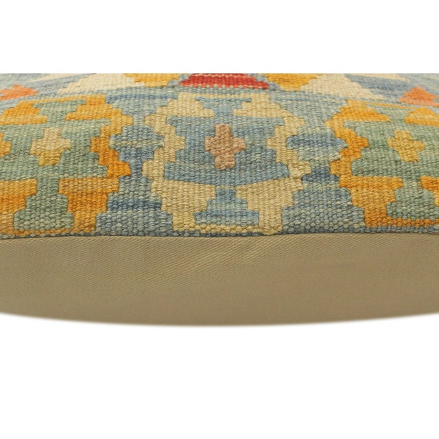 Shabby Chic Turkish Stanley Hand Woven Kilim Pillow For Sale - Image 4 of 8