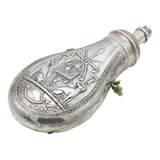 Antique Silver Powder Can, 1800s For Sale