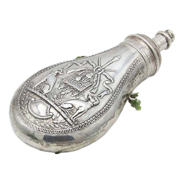 Antique Silver Powder Can, 1800s For Sale
