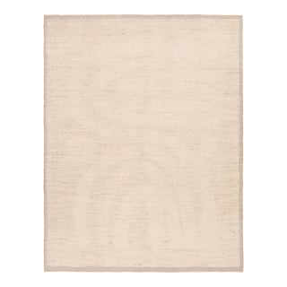 Rug & Kilim’s Modern Textural Rug in Beige and Cream with Ribbed Patterns - 9x12 For Sale