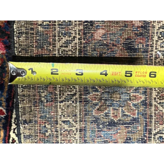 Late 20th Century Navy Blue Persian Antique Kashan For Sale - Image 12 of 12
