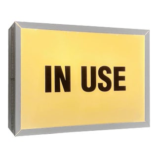 Vintage 1980s Industrial "In Use" Recording Studio Lit Sign Light For Sale