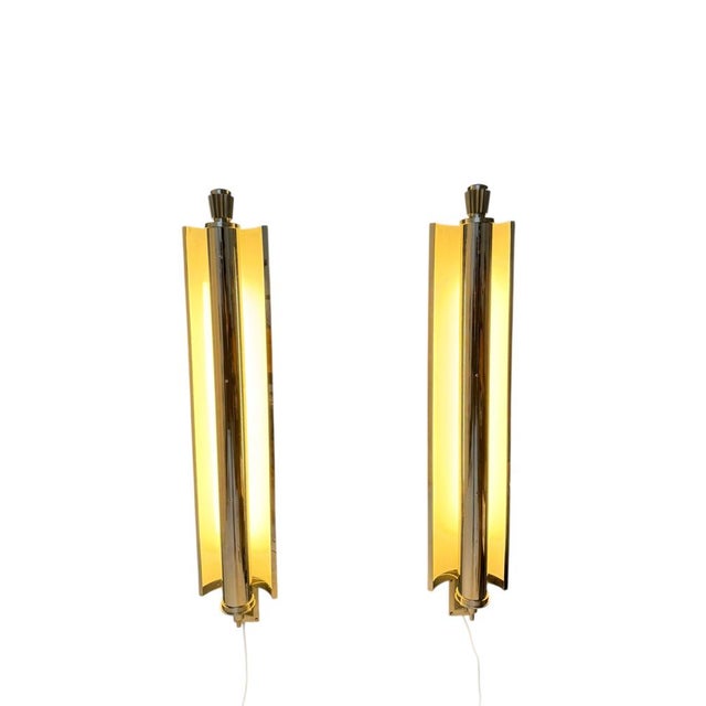 Large Vintage Art Deco French Wall Lights, 1930s, Set of 2 For Sale - Image 15 of 18
