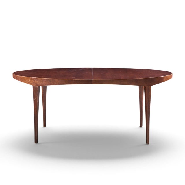 Wood Barbara Barry for Baker Style Mahogany Expanding Dining Table With 1 Leaf For Sale - Image 7 of 10
