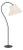Amber Lewis by Visual Comfort Signature Dume Large Arched Floor Lamp in Aged Iron with Silk Pleated Shade For Sale
