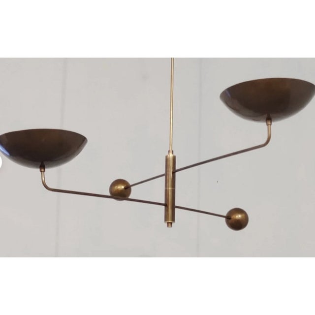 Vintage Hanging Light in Brass, 1960s For Sale - Image 9 of 9