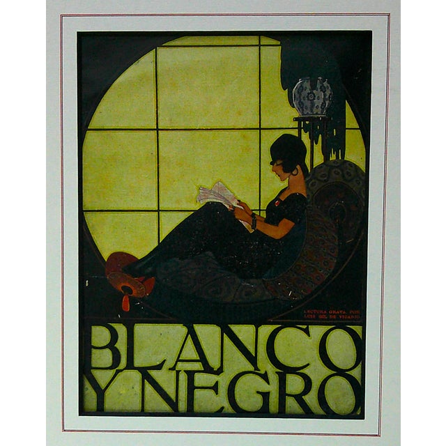 Two original Art Deco front covers of the Spanish magazine Blanco y Negro. The first cover is dated April 17, 1921 and...