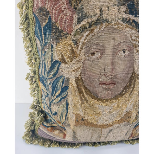 Early 16/17th Century French Pillow With Tapestry Fragment For Sale In New York - Image 6 of 10