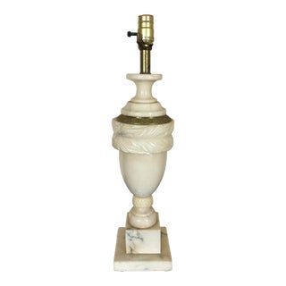 Early 20th Century Marble and Brass Lamp For Sale