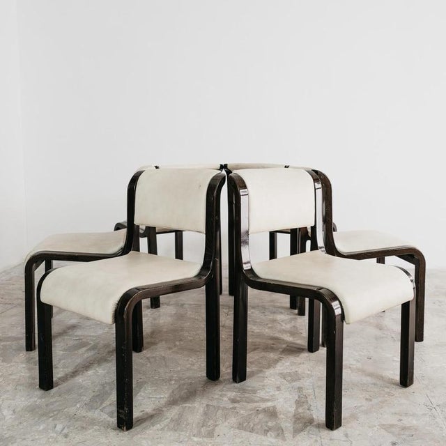 Dining Chairs in the style of Carlo Bartoli for Tisettanta Mito, 1970s, Set of 6 For Sale - Image 12 of 18