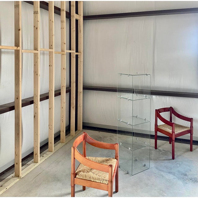 Mid-Century Modern Modular Minimalist Glass + Chrome Display Vitrine For Sale - Image 3 of 10