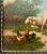Late 20th Century Late 20th Century Realist Oil Painting, Chicken and Sheep in Nature, Signed & Framed, 36"w For Sale - Image 5 of 8