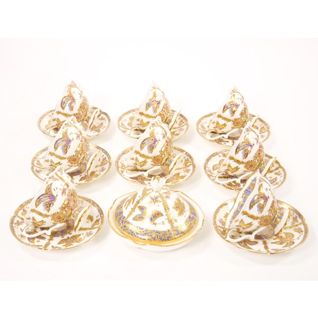 Gilt Gold Russian Lomonosov Porcelain Coffee & Tea Service / by A. Vorobievsky For Sale - Image 11 of 12