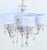 Murano Vintage Murano Glass Clear Crystal Chrome 6 Light Elegant Chandelier For Sale - Image 4 of 8