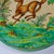 Mid 20th Century Vintage Large Spanish Majolica Deer Charger Toledo Spain For Sale - Image 5 of 11