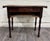 Wood Antique American Primitive Rustic Kidney Shaped Writing Desk Console Table For Sale - Image 7 of 11